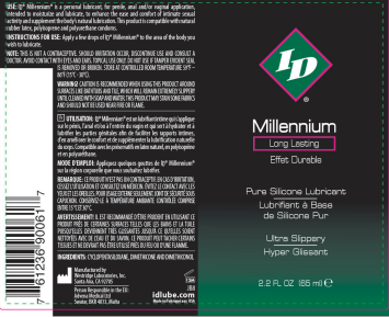 ID Millennium Silicone Lubricant 2.2 Oz – Body-Safe Long-Lasting Silicone Lubricant > Lube > Silicone