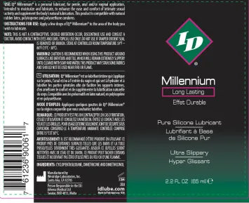 ID Millennium Silicone Lubricant 2.2 Oz – Body-Safe Long-Lasting Silicone Lubricant Secondary image