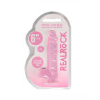 RealRock 6 Inch Crystal Clear Suction Cup Dildo – Phthalate-Free Skin-Safe Rubber > Dildos > Realistic Dildos