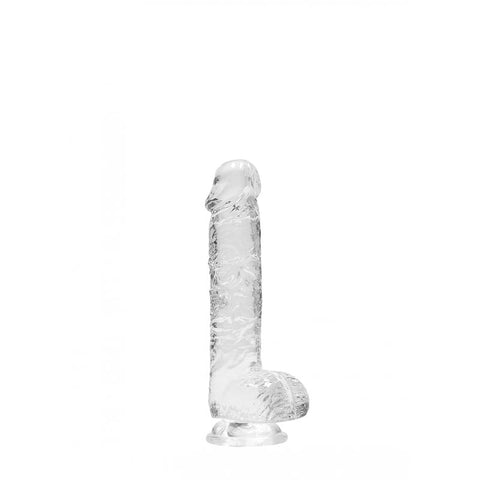 REALROCK 6'' Realistic Dildo With Balls - 15.2 cm Dong Crystal Clear DONGS