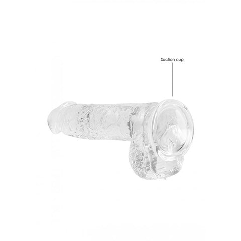 REALROCK 6'' Realistic Dildo With Balls - 15.2 cm Dong Crystal Clear DONGS