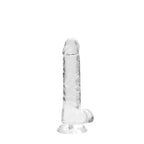 RealRock Crystal Clear 7 Inch Phthalate-Free TPE Realistic Dildo with Balls > Dildos > Realistic Dildos