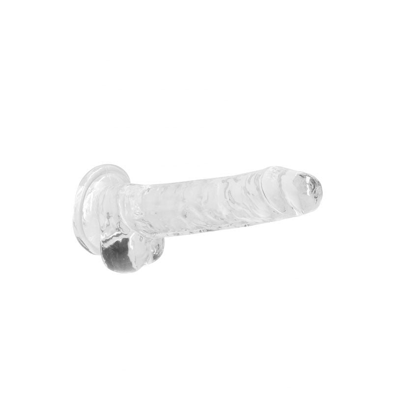 RealRock Crystal Clear 7 Inch Phthalate-Free TPE Realistic Dildo with Balls > Dildos > Realistic Dildos