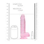 Realrock Crystal Clear 8 Inch Body-Safe Phthalate-Free Realistic Dildo with Balls > Dildos > Realistic Dildos