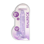 Realrock Crystal Clear 8 Inch Realistic Dildo with Balls – Body-Safe Phthalate-Free TPE > Dildos > Realistic Dildos