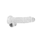REALROCK Crystal Clear 8 Inch Realistic Dildo with Balls – Body-Safe TPE Dildo > Dildos > Realistic Dildos