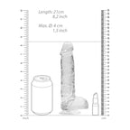 REALROCK Crystal Clear 8 Inch Realistic Dildo with Balls – Body-Safe TPE Dildo > Dildos > Realistic Dildos