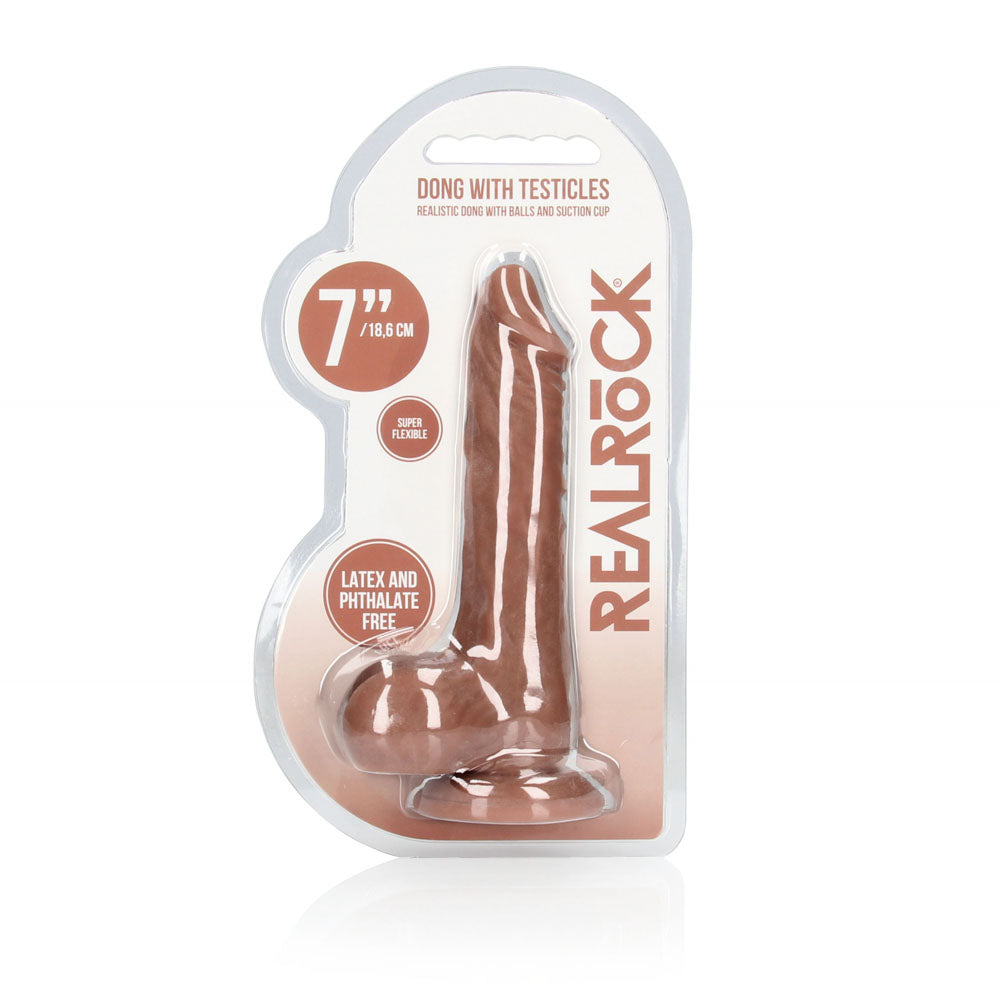 RealRock 7 Inch Dong with Testicles – Lifelike Dildo > Dildos > Realistic Dildos