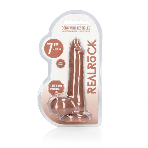 RealRock 7 Inch Dong with Testicles – Lifelike Dildo > Dildos > Realistic Dildos