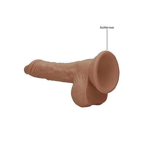 RealRock 7 Inch Realistic Dong With Testicles Tan Flesh > Realistic Dildos and Vibes > Realistic Dildos