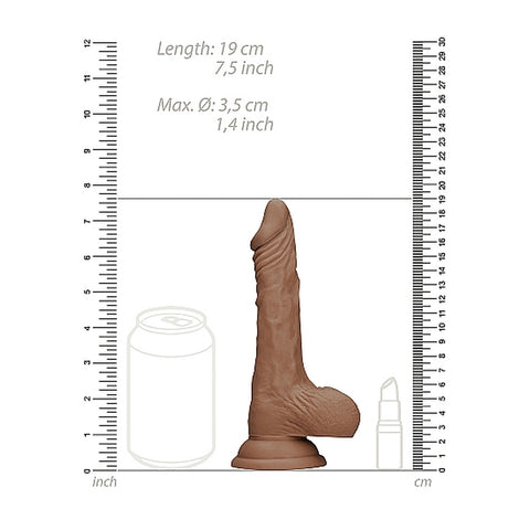 RealRock 7 Inch Realistic Dong With Testicles Tan Flesh > Realistic Dildos and Vibes > Realistic Dildos
