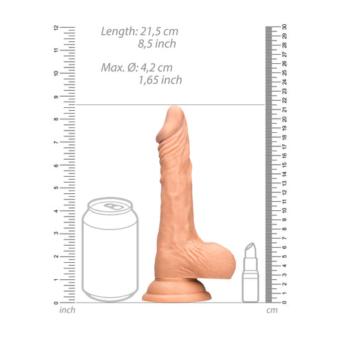 RealRock 8 Inch Flesh Pink Realistic Dildo With Testicles > Realistic Dildos and Vibes > Realistic Dildos