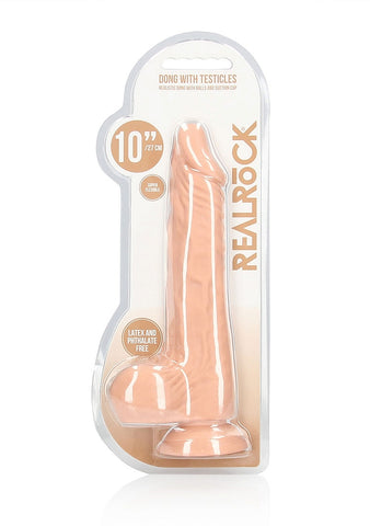 RealRock 10 Inch Realistic Dong With Testicles Flesh Default Title > Realistic Dildos and Vibes > Realistic Dildos