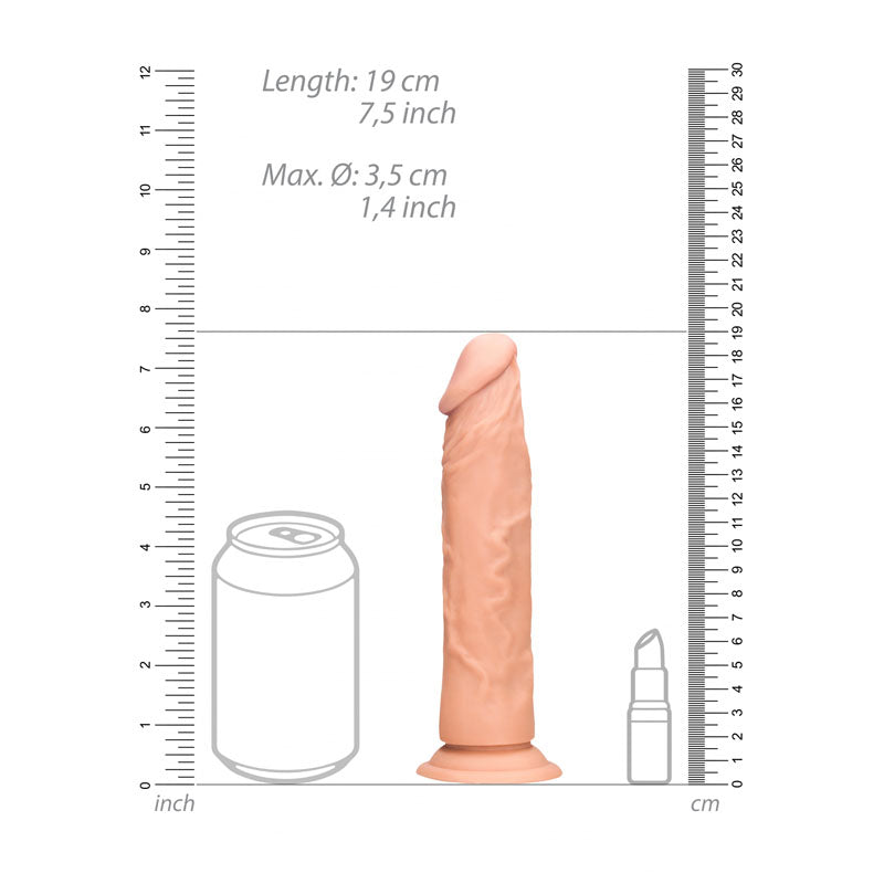 Realrock 7 Inch Realistic Dildo – Phthalate-Free Skin TPE 17.8 cm Dong > Dildos > Realistic Dildos