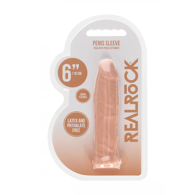 Realrock 6 Inch Realistic Penis Sleeve 15.2 cm Penis Extension Sleeve SLEEVES