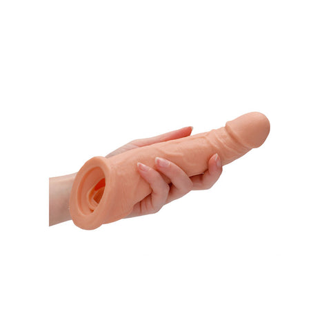 REALROCK 8'' Realistic Penis Extender 20.3 cm Extension Sleeve SLEEVES