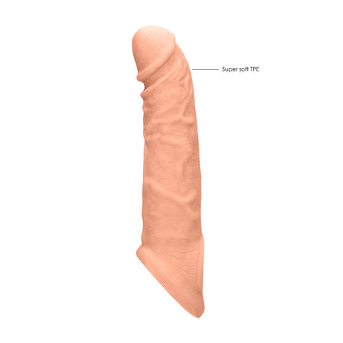 REALROCK 8'' Realistic Penis Extender 20.3 cm Extension Sleeve SLEEVES