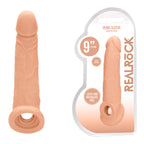 REALROCK Realistic Penis Extender with Rings 22.9 cm Sleeve Penis Sleeve 9 Inches Flesh Pink > Sex Toys For Men > Penis Sleeves