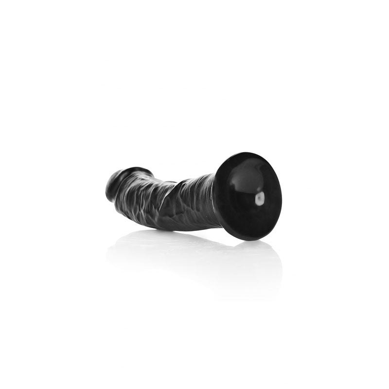 RealRock Realistic Curved Dildo with Suction Cup 6 Inch Black