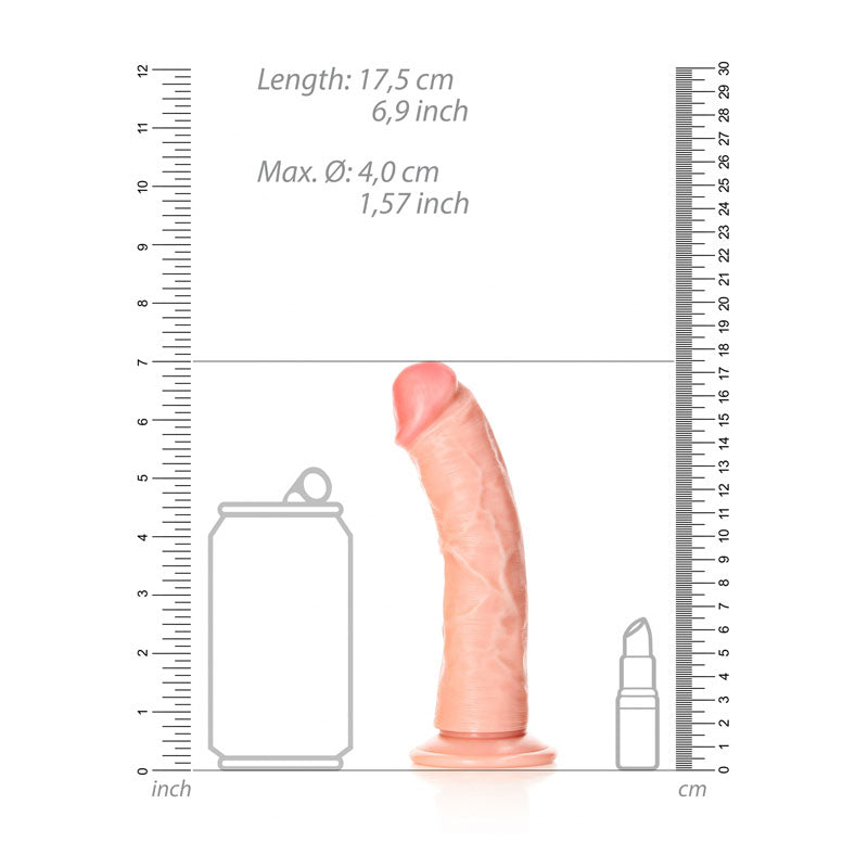 RealRock Realistic Curved Dildo – Phthalate-Free PVC 15.5 cm Length 4 cm Diameter > Dildos > Realistic Dildos