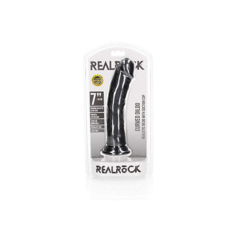 REALROCK Realistic Curved Dildo with Suction Cup – 18 cm Insertable Length Dildo > Dildos > Realistic Dildos