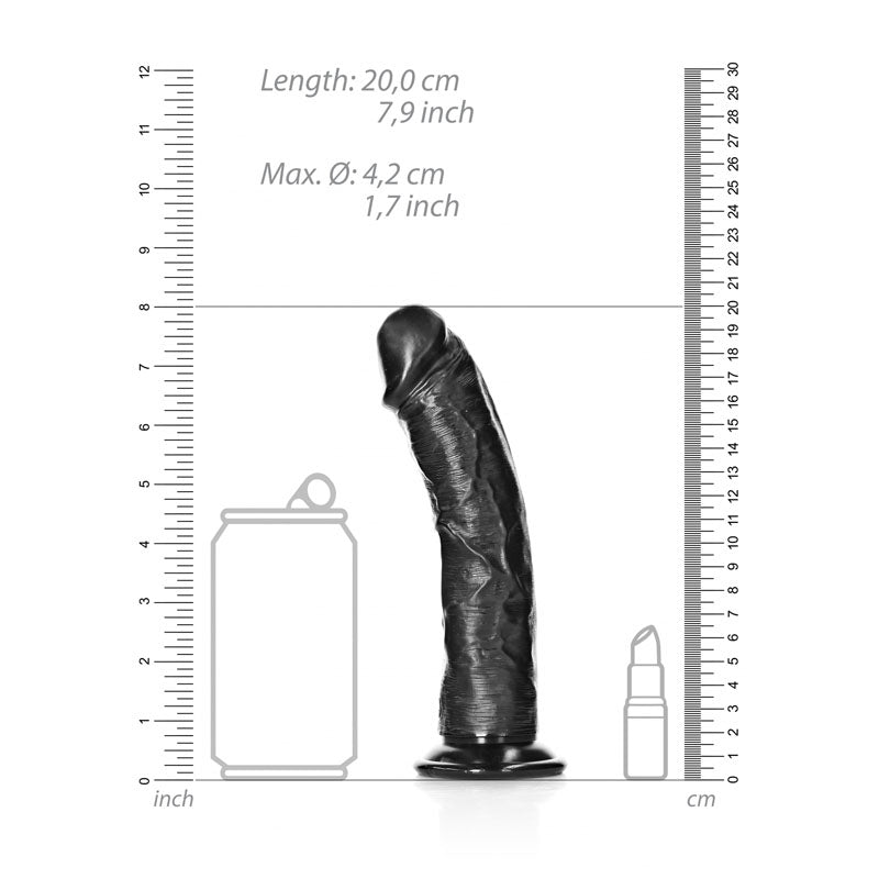 REALROCK Realistic Curved Dildo with Suction Cup – 18 cm Insertable Length Dildo > Dildos > Realistic Dildos