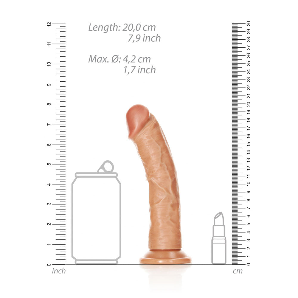 REALROCK Realistic Curved Dildo with Suction Cup – 18 cm Insertable Length Dildo > Dildos > Realistic Dildos