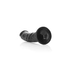 RealRock Realistic Curved Dildo with Suction Cup 8 Inch Black