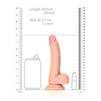 RealRock Realistic Curved Dong with Balls – 18 cm Phthalate-Free PVC Dildo > Dildos > Realistic Dildos