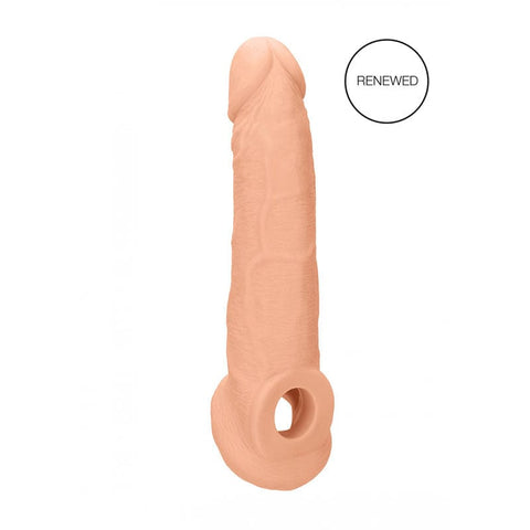 REALROCK 9'' Realistic Penis Extender with Rings 22.9 cm Sleeve > Sex Toys For Men > Penis Sleeves