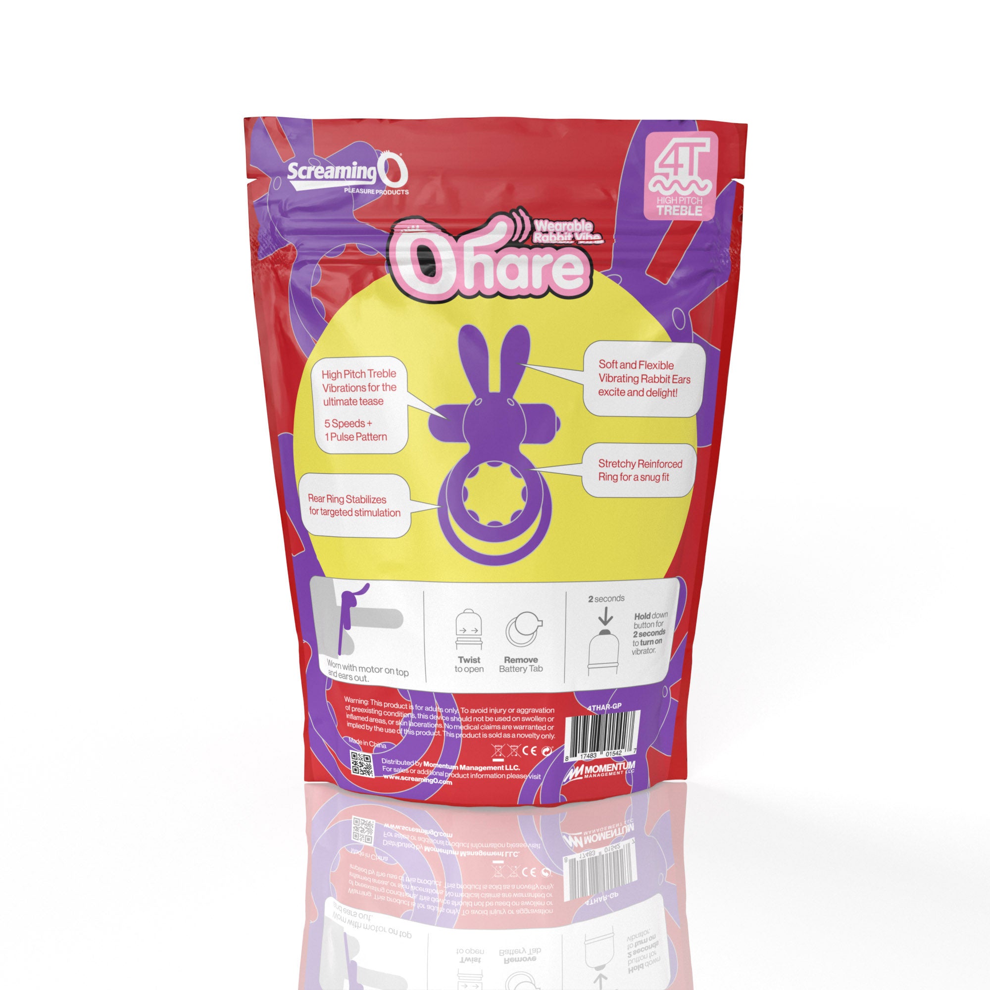 Ohare 4T High Pitch Treble – Body-Safe True Silicone Double Ring Vibrator > Sex Toys > Couples Toys