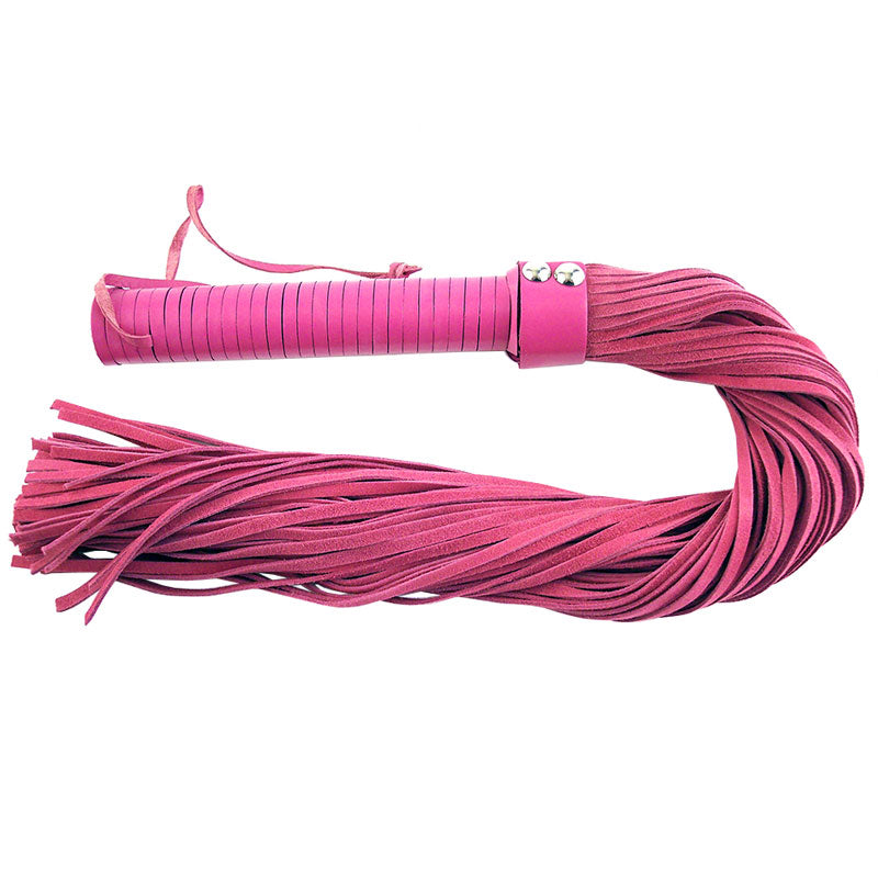 Rouge Garments Pink Suede Flogger For Sensual Playtime Default Title > Bondage Gear > Whips
