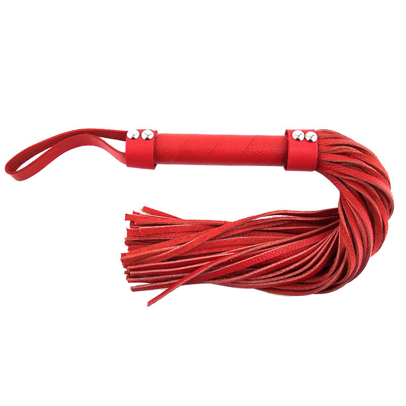 Rouge Garments Red Leather Flogger Default Title > Bondage Gear > Whips