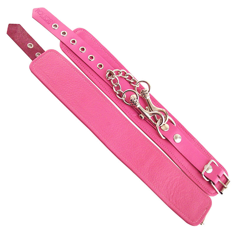 Rouge Garments Pink Ankle Cuffs Soft Faux Leather Velvet Default Title > Bondage Gear > Restraints
