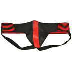 Rouge Garments Sporty Leather Jock (Black and Red) – Leather Male Jockstrap > Clothes > Jockstraps