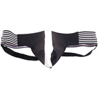 Rouge Garments Sporty Leather Jock (Black and White) – Leather Male Jockstrap > Clothes > Jockstraps