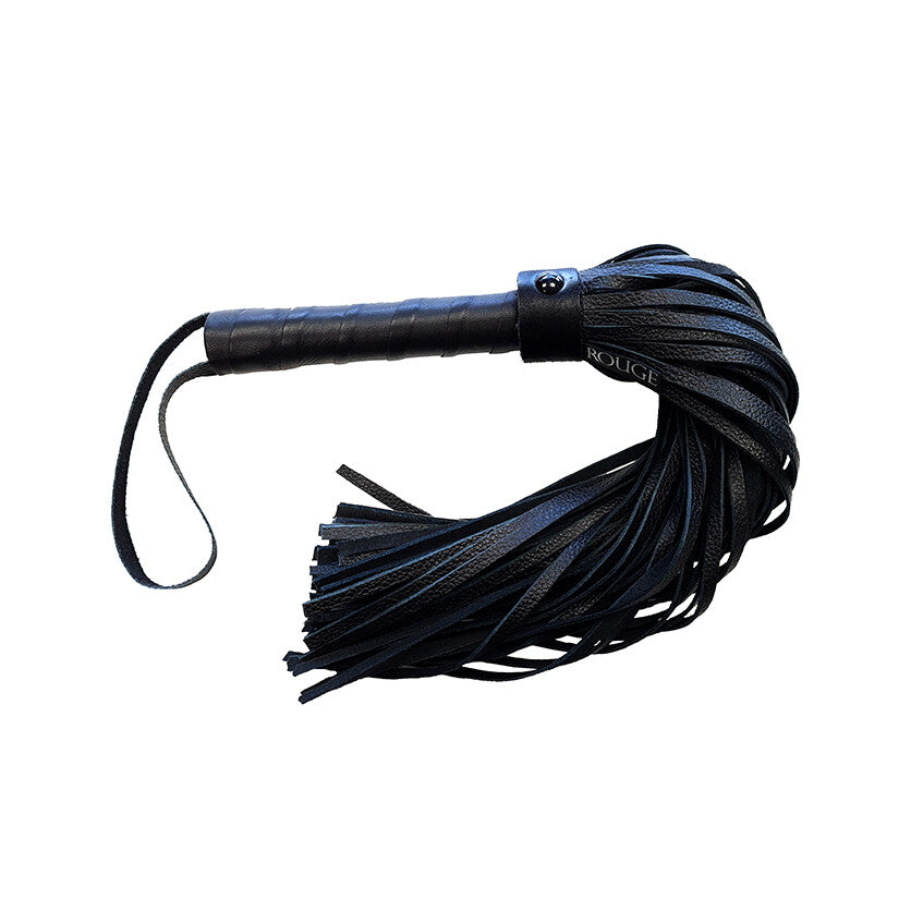 Rouge Garments Black Leather Flogger For Intimate Play Default Title > Bondage Gear > Whips