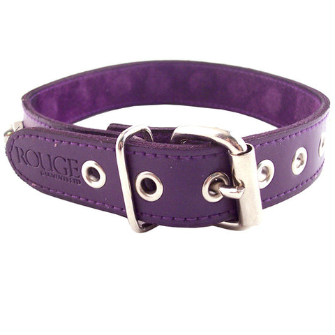 Rouge Garments Purple Nut Collar – Leather Adjustable Collar > Bondage Gear > Collars