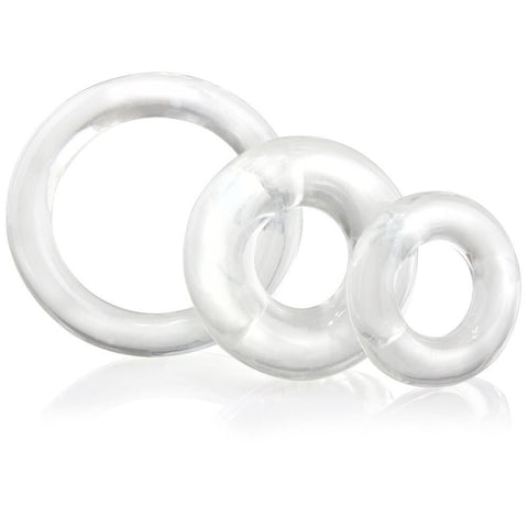 Screaming O RingO x3 Clear Cock Rings Clear COCK RING Set