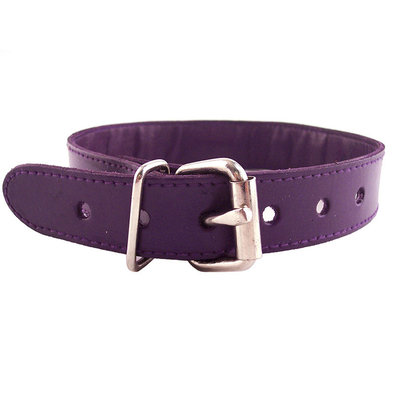 Rouge Garments Purple Studded Collar – Adjustable Leather Collar > Bondage Gear > Collars