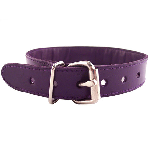 Rouge Garments Purple Studded Collar – Adjustable Leather Collar > Bondage Gear > Collars
