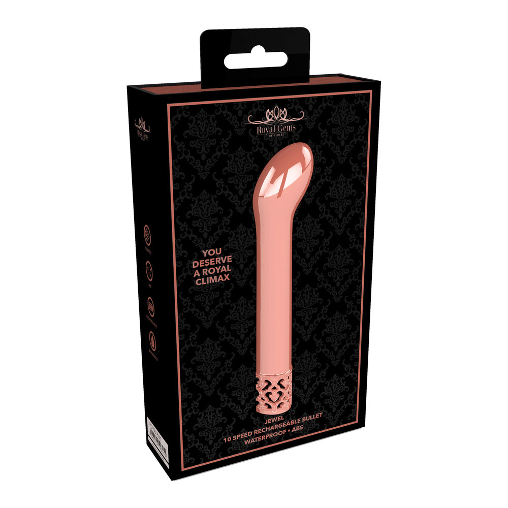 Royal Gems Jewel Rechargeable G Spot Bullet Rose Gold BULLETS