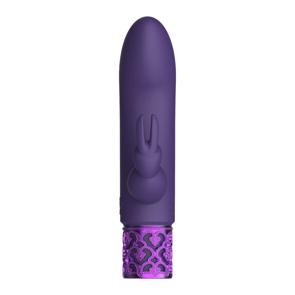 Royal Gems Dazzling Rechargeable Rabbit Bullet Purple VIBRATORS-RABBIT