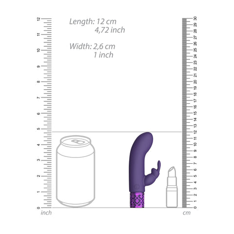 Royal Gems Dazzling Rechargeable Rabbit Bullet Purple VIBRATORS-RABBIT