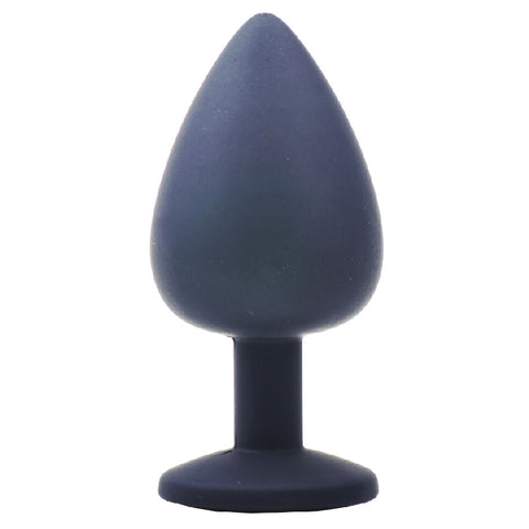 Large Black Jewelled Silicone Butt Plug – Firm Large Plug > Anal Range > Jewel Butt Plugs