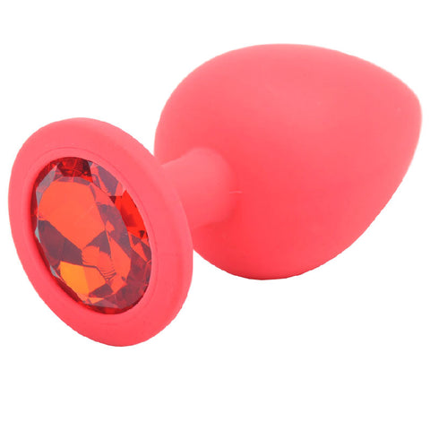 Large Red Jewelled Silicone Butt Plug – Firm Large Butt Plug Default Title > Anal Range > Jewel Butt Plugs