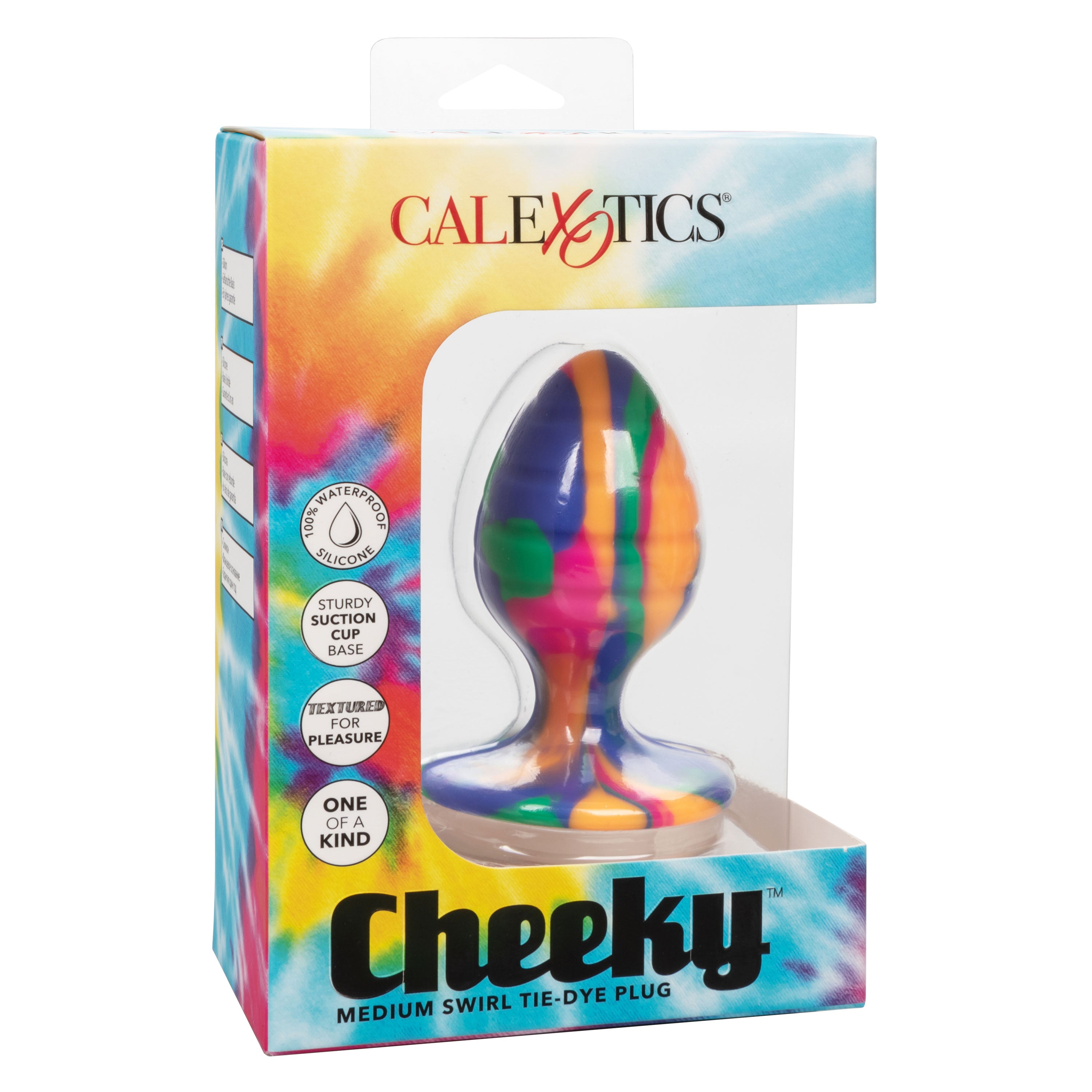 Cheeky Medium Swirl Tie Dye Butt Plug Butt Plugs