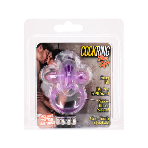 Rabbit Ultra Soft Vibrating Silicone Cock Ring Purple > Sex Toys For Men > Love Ring Vibrators