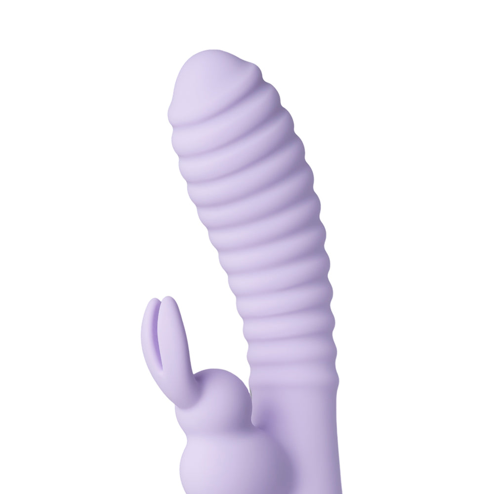 Rechargeable 12 Speed Purple Silicone Rabbit Vibrator VIBRATORS-RABBIT