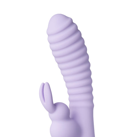 Rechargeable 12 Speed Purple Silicone Rabbit Vibrator VIBRATORS-RABBIT